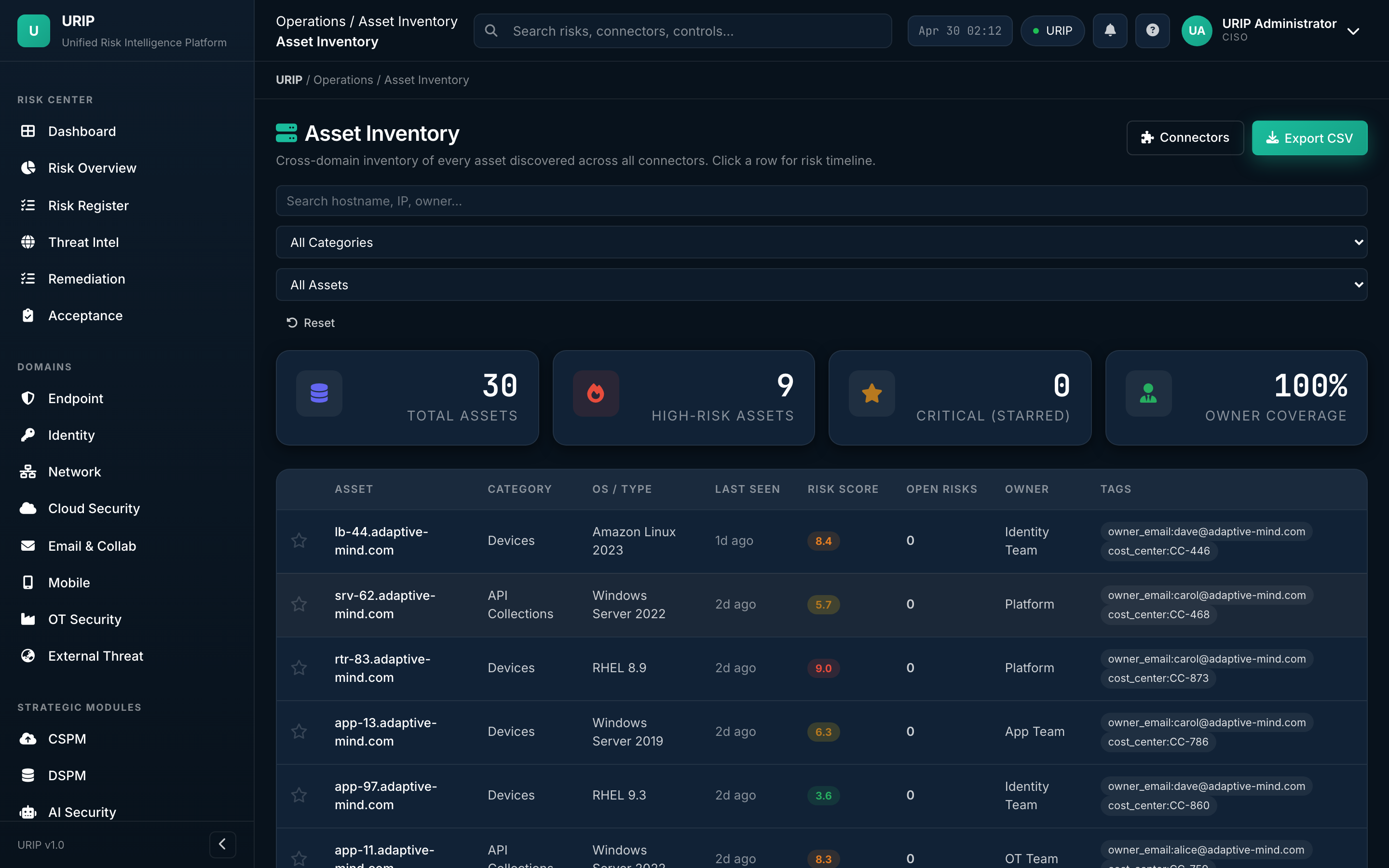 Asset inventory