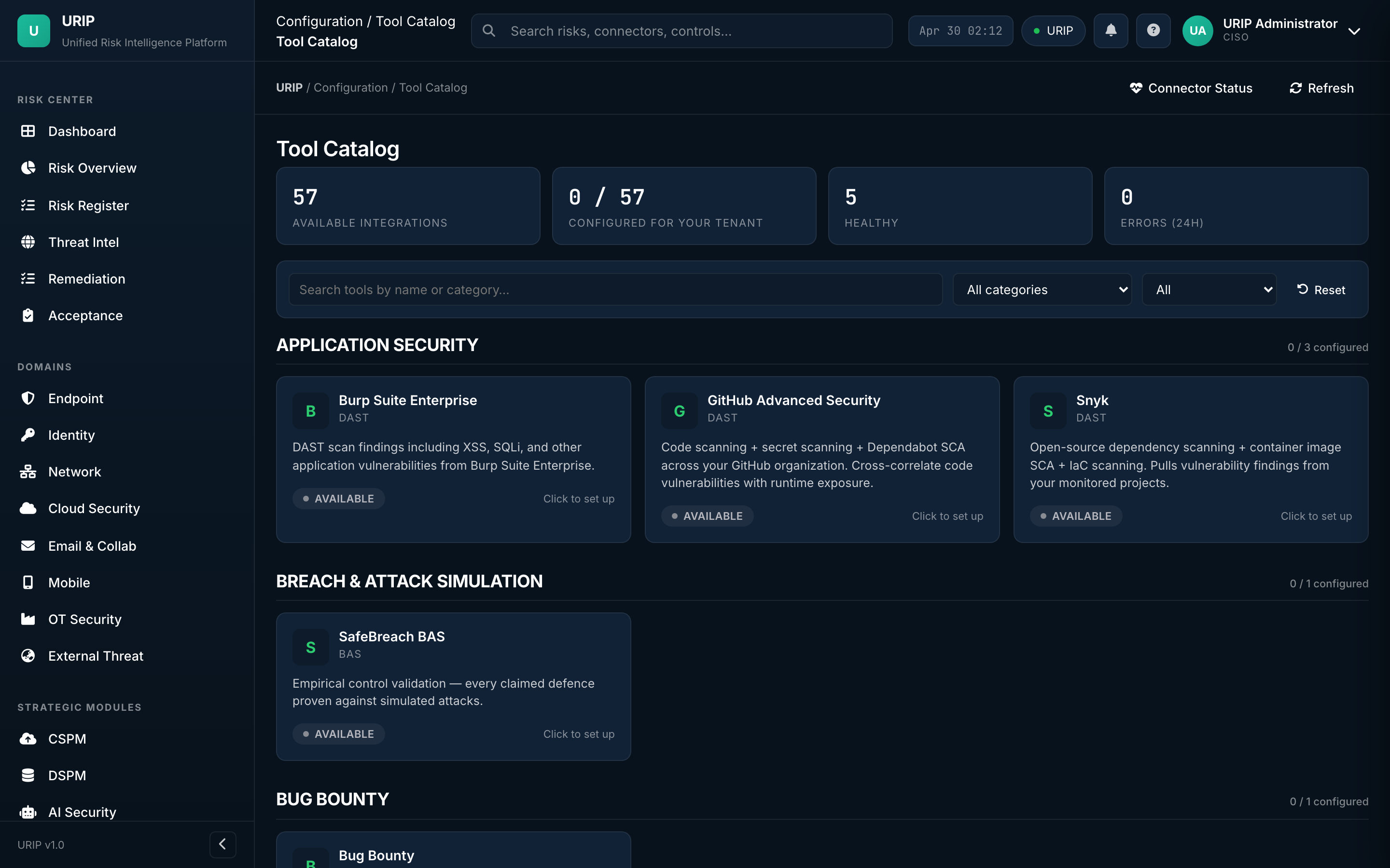 Tool catalog