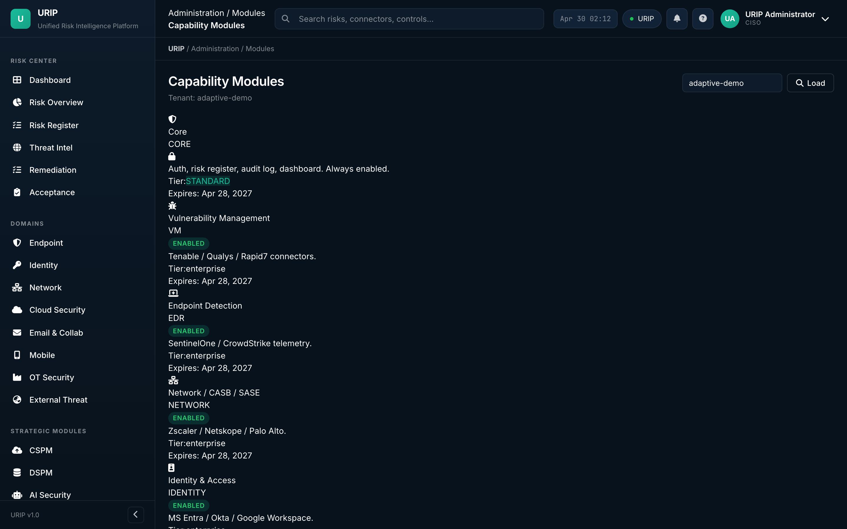 Admin modules